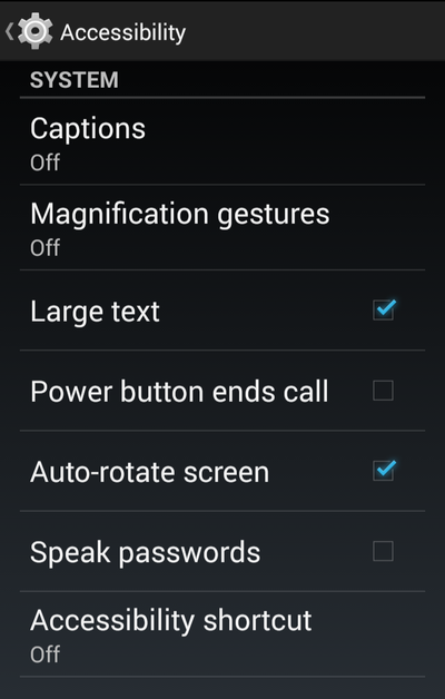 Accessibility Features